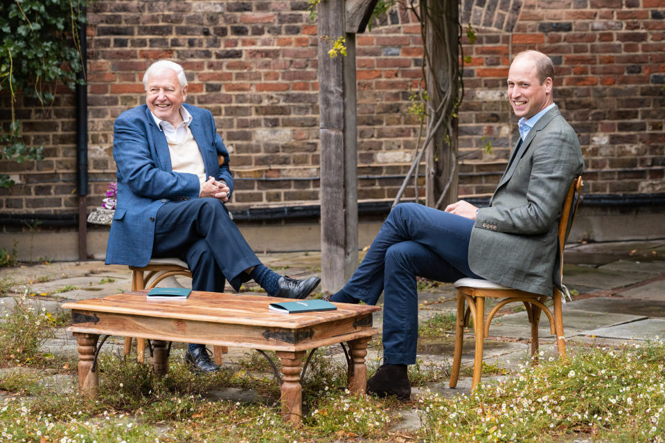 Prince William with Sir David