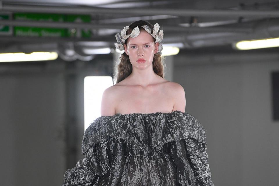 Edward Crutchley Spring 2023 fashion collection (Penske Media via Getty Images)