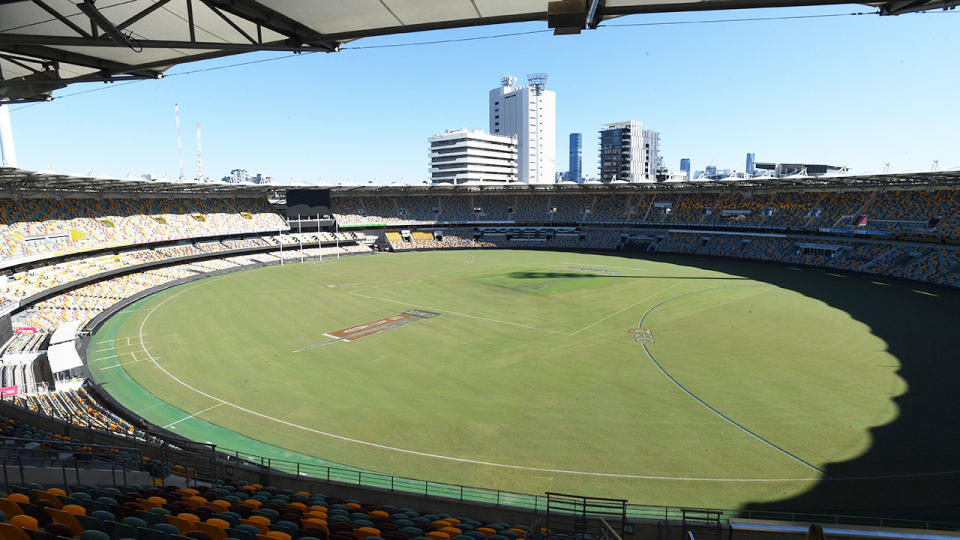 Brisbane's Gabba cricket ground is seen here from an aerial shot.