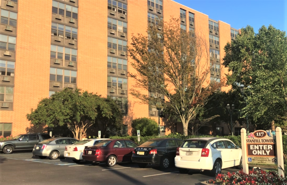 Stanfill Towers at 117 E. Atlantic Avenue in the Borough of Haddon Heights, Camden County is an affordable apartment complex for senior citizens. The building has 123 rental units and was built around 1975. PHOTO: Oct. 3, 2023.