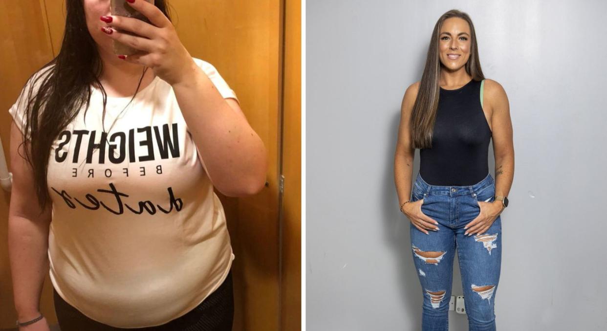 Supplied pictures of Sinead McCarthy who saw an 8st weight loss (Sinead McCarthy/SWNS)