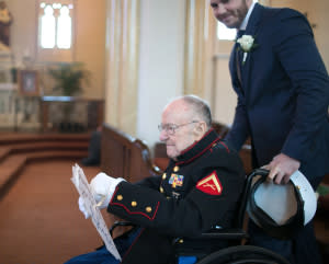 92-Year-Old Vet is Bride's 'Something Blue'