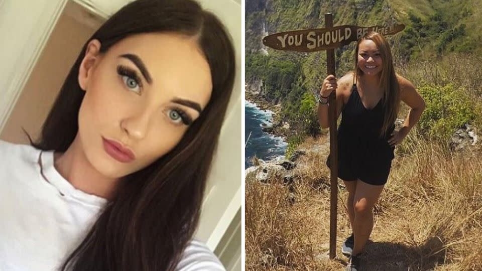 Brit Natalie Seymour, left, and her Canadian friend Abbey Amisola, right, were found dead in a Cambodian hostel. Source: Facebook
