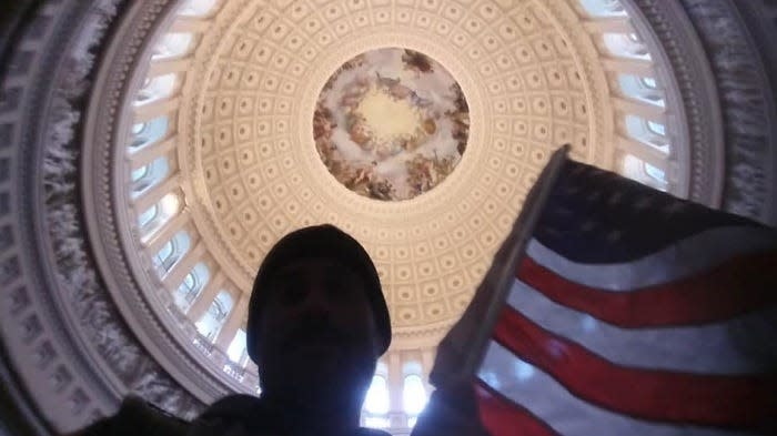 Anthony Robert Williams, of Southgate, inside the Rotunda during the Jan. 6 insurrection at the U.S. Capitol.