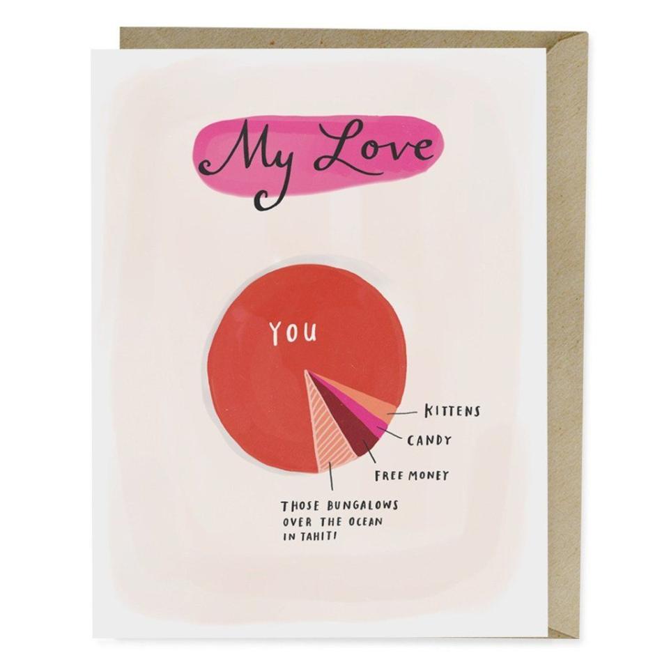 Love Pie Chart Card