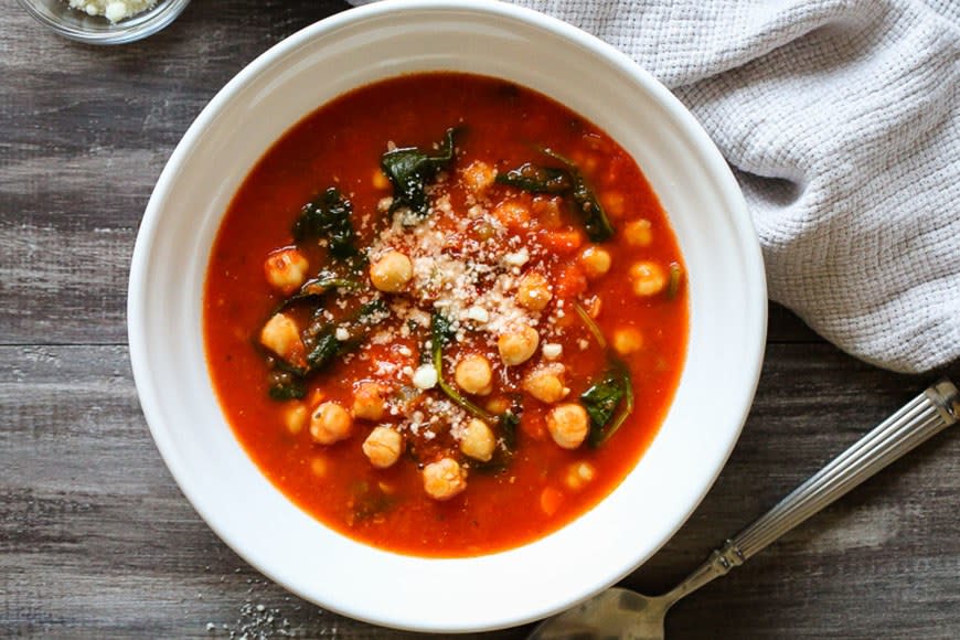 Chickpea-Tomato Soup With Rosemary from SkinnyTaste