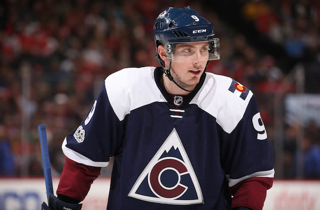 DENVER, CO - JANUARY 17: Matt Duchene #9 of the Colorado Avalanche skates against the Chicago Blackhawks at the Pepsi Center on January 17, 2017 in Denver, Colorado. The Blackhawks defeated the Avalanche 6-4. (Photo by Michael Martin/NHLI via Getty Images)