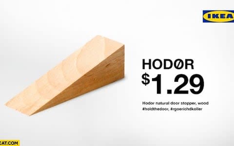 A very ironic Hodor doorstop - Credit: Ikea