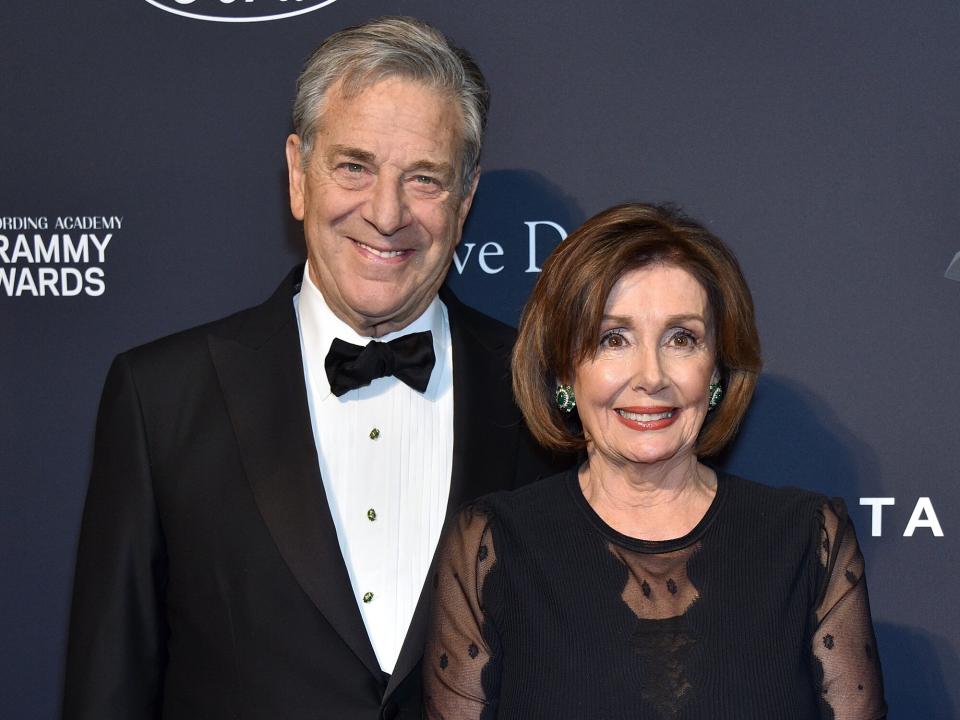 Paul Pelosi and Nancy Pelosi attend the Pre-GRAMMY Gala and GRAMMY Salute to Industry Icons Honoring Sean "Diddy" Combs on January 25, 2020 in Beverly Hills, California