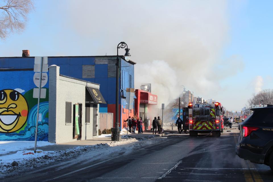 Fire at Taqueria El Rey on the morning of Jan. 29.