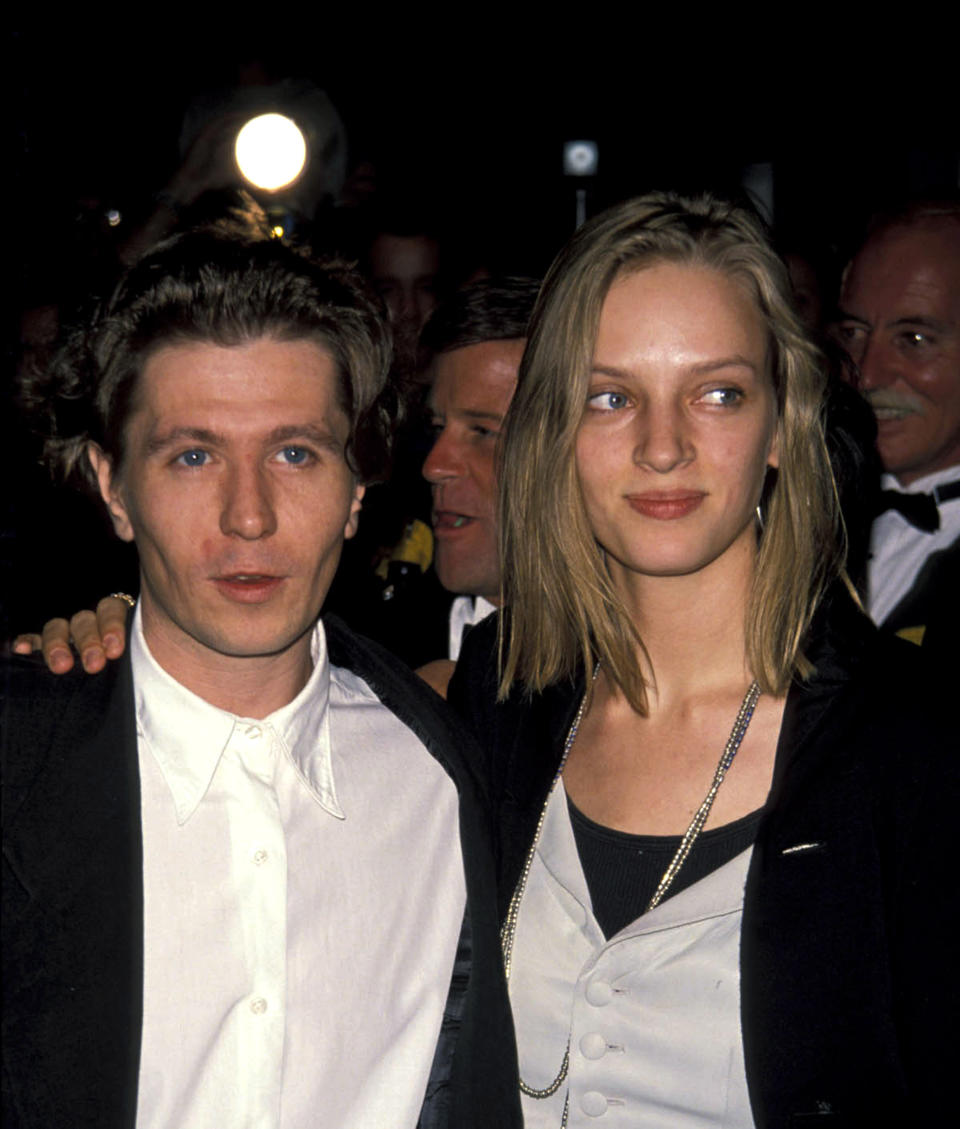 Estuvo casada con Gary Oldman (1990-1992), su primer marido. Aquí les vemos a los dos en el estreno de 'El clan de los irlandeses' (1990). (Foto: Ron Galella / Getty Images)