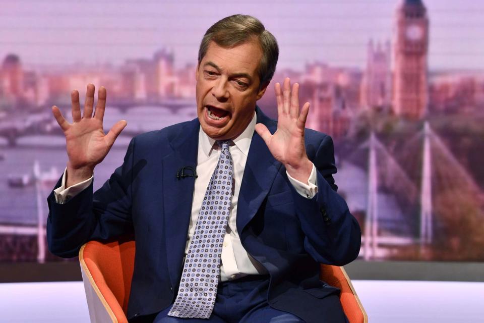 Nigel Farage angrily lashes out at Andrew Marr and BBC as he is grilled on controversial previous statements