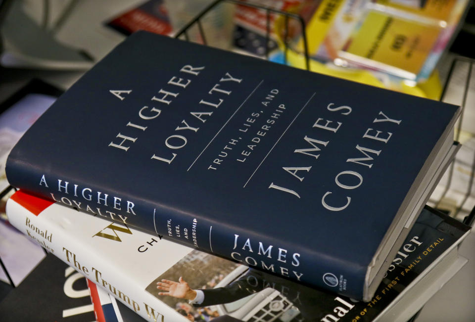 “A Higher Loyalty: Truth, Lies, and Leadership,” by former FBI Director James Comey, will be released April 17. (Photo: Bebeto Matthews/AP)