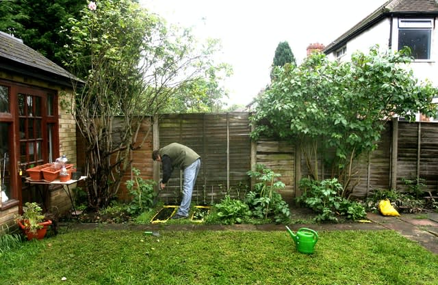 A man spending time in his garden