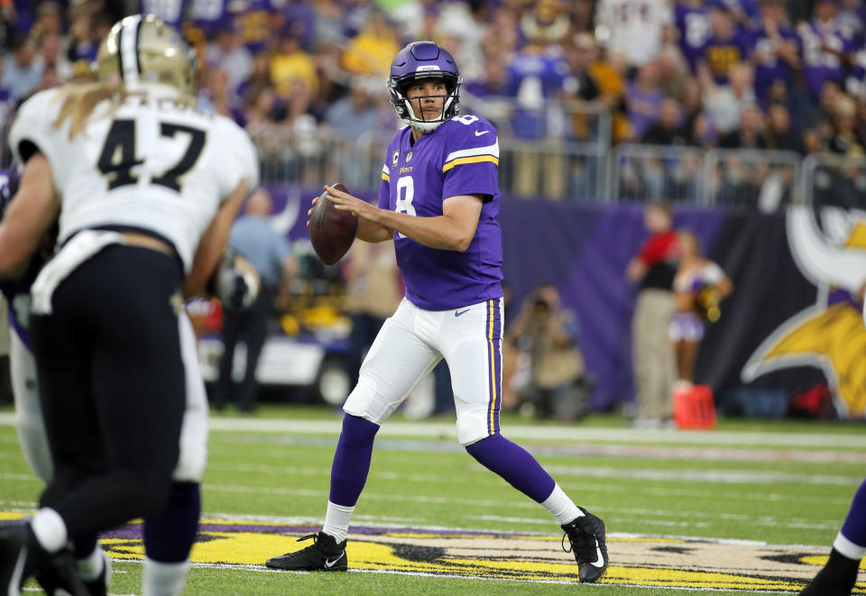 Sam Bradford experienced swelling in his knee this week. (AP)