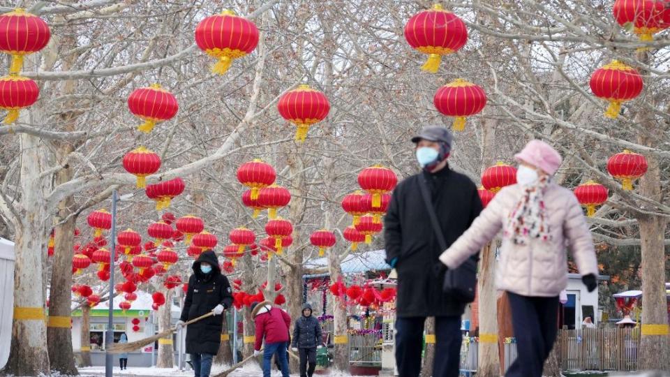 北京今年冬天迎來近50年來最低溫紀錄。（圖／達志影像美聯社）
