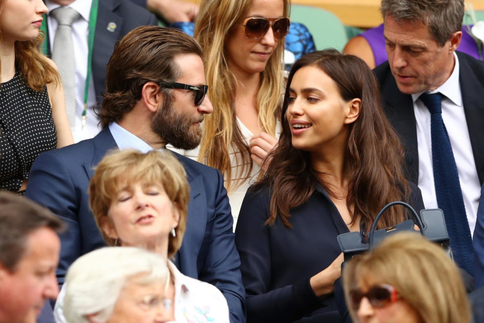 <p>The Russian model has been dating A-list actor Bradley since 2015 with the pair having all eyes on them. Their relationship appeared to be on the rocks at Wimbledon earlier this year but it seems as if the couple weathered it out. <i>[Photo: Getty]</i> </p>