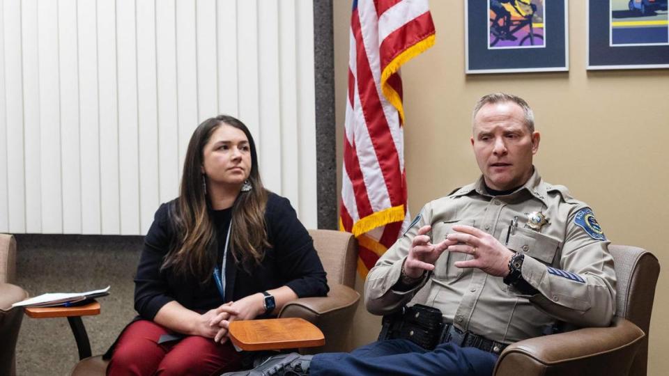 Community Engagement Coordinator Kristen MacLeod and Ada County Sheriff Matt Clifford discuss Ada County policing data.