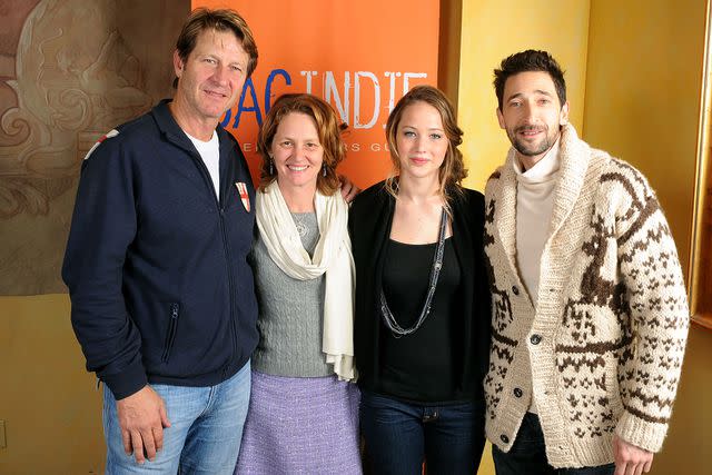 <p>Fred Hayes/Getty</p> (Left to right:) Brett Cullen, Melissa Leo, Jennifer Lawrence and Adrien Brody in 2010 at the Sundance Film Festival