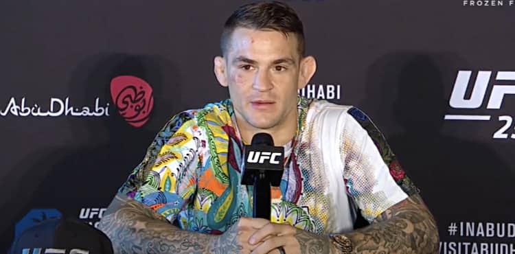 Dustin Poirier at UFC 257 press conference