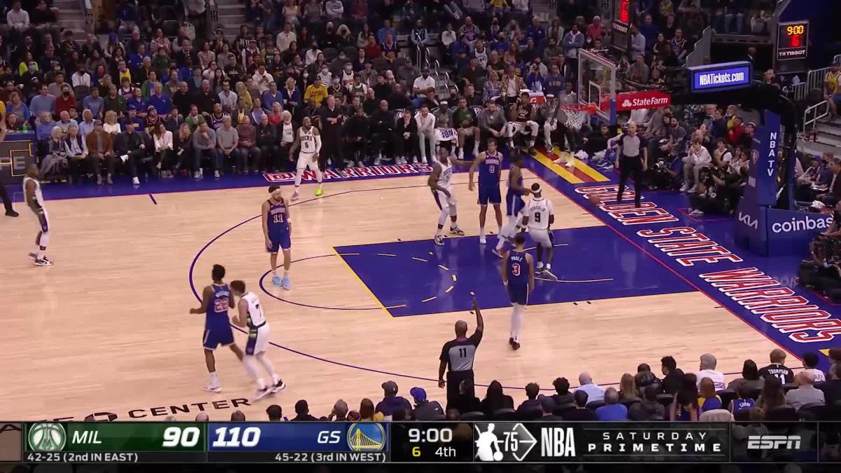 Grayson Allen with a 3pointer vs the Golden State Warriors