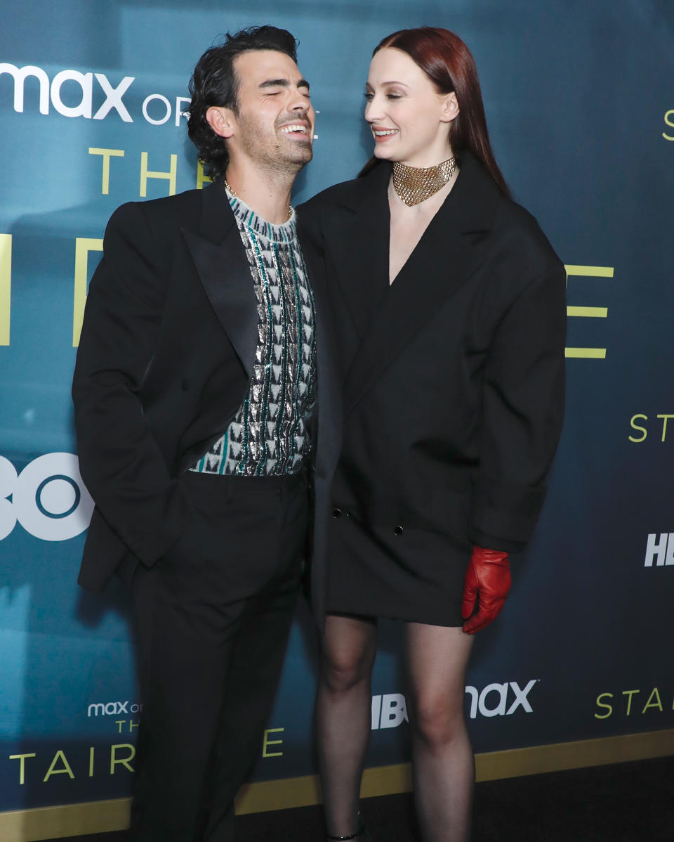 <p>Joe Jonas and Sophie Turner — who confirmed that they are expecting baby number two — attend the premiere of <em>The Staircase </em>in N.Y.C. on May 3. </p>