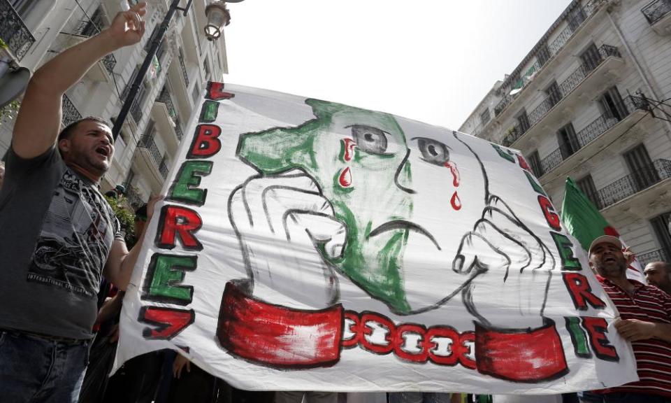 ‘Free Algeria' banner