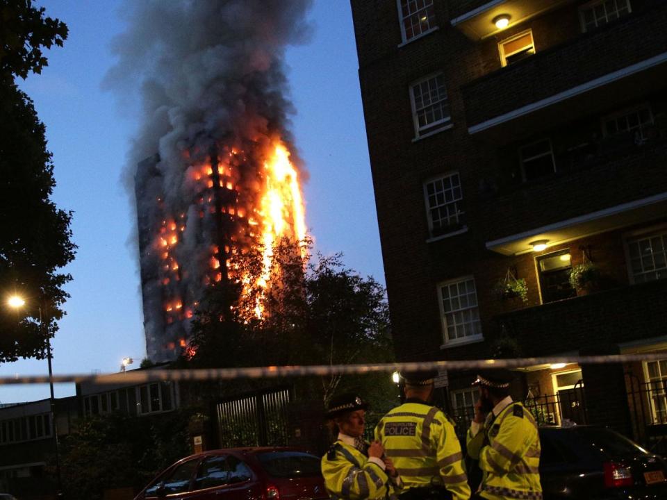 The 24-storey tower was ravaged by fire in the early hours of 14 June (AFP/Getty Images)