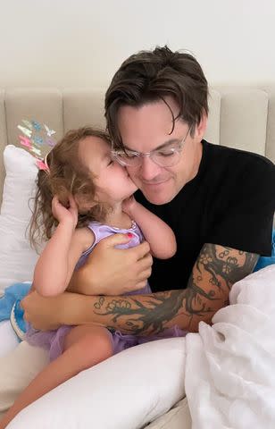 <p>Ashley Tisdale/Instagram</p> Christopher French with his daughter Jupiter