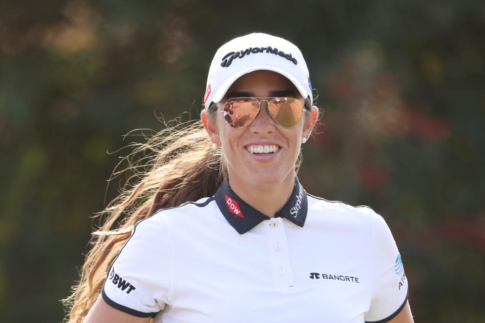 Maria Fassi of Mexico walks off the 12th tee during the first round of the 75th U.S. Women’s Open Championship at Champions Golf Club Jackrabbit Course on Dec. 10, 2020 in Houston. (Photo by Jamie Squire/Getty Images)