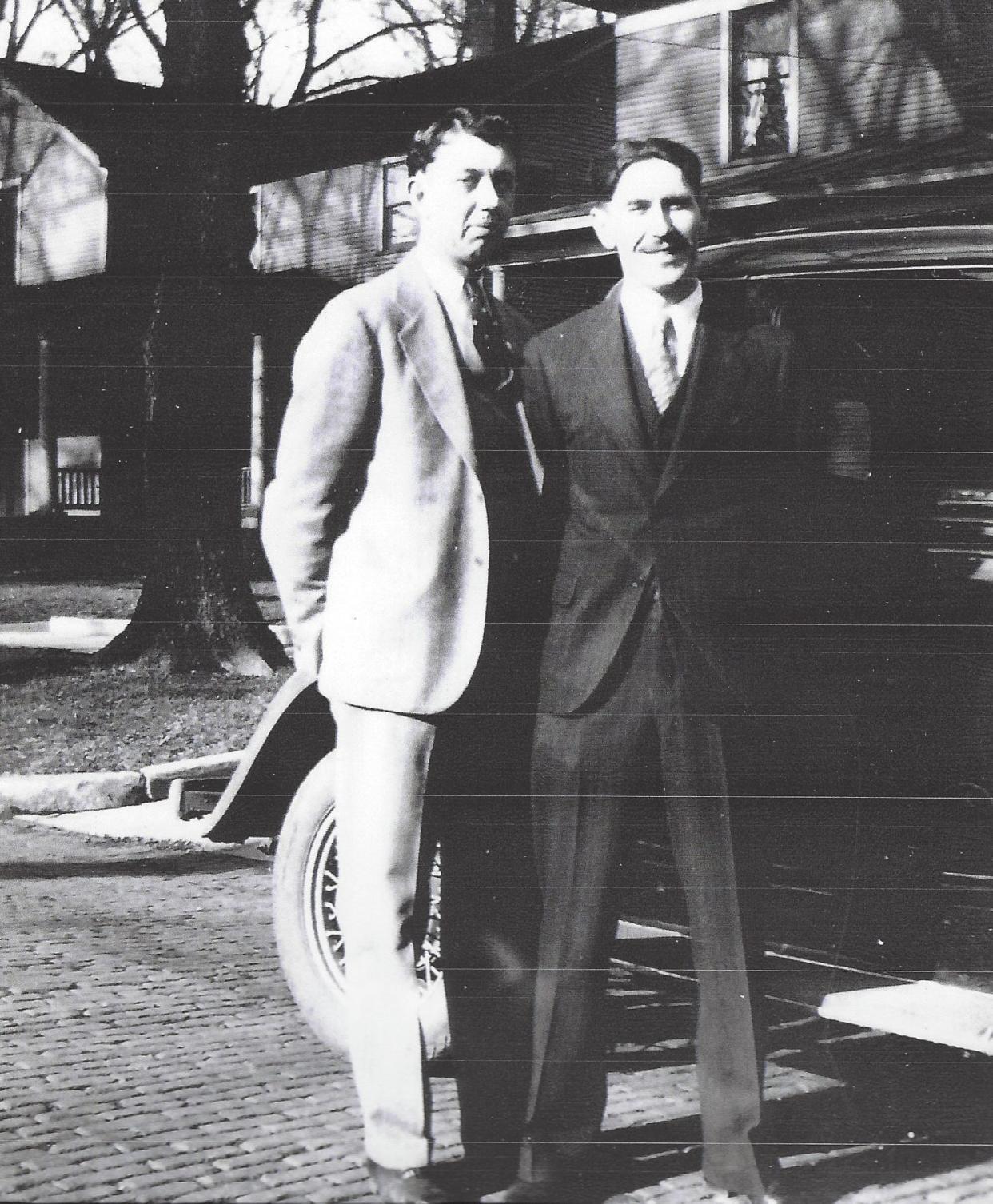 Arthur William "Bill" Lindsey, left, with Durward Faldine "Eddie" Geddes