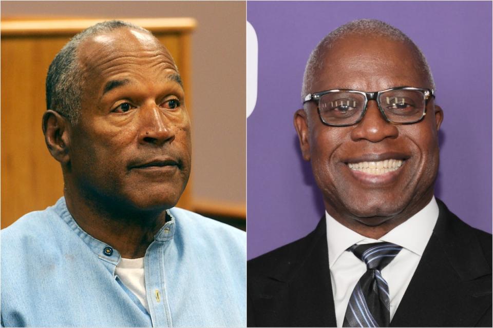 OJ Simpson (left) was included in the BET Awards’ In Memoriam segment while Andre Braugher was notably absent (Getty Images)