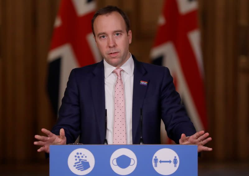 A news conference at 10 Downing Street in London