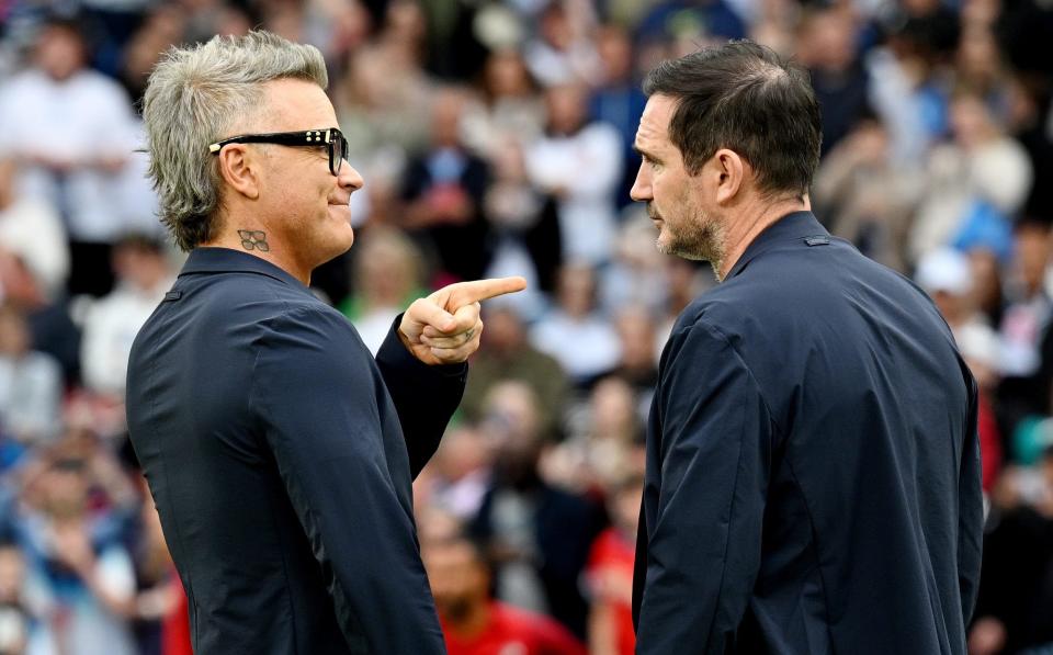 Robbie Williams and Frank Lampard