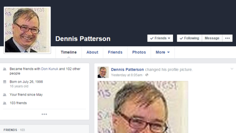 Fake Facebook account claims to be Nunavut Senator Dennis Patterson