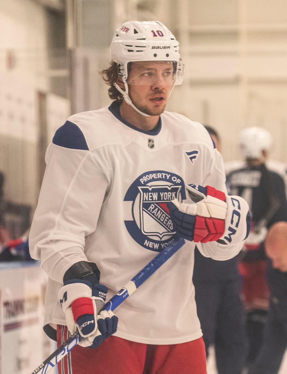 Artemi Panarin during the first day of the New York Rangers training camp at their practice facility in Greenburgh, N.Y. Sept. 19, 2024. Seth Harrison/The Journal News