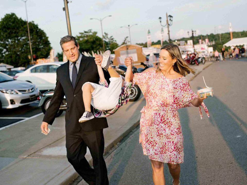 Ryan, with wife Andrea and son Brady, leaves an Italian festival in Youngstown, Ohio, on July 21Mark Hartman for TIME