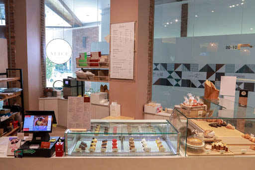 alice boulangerie - image of cakes counter
