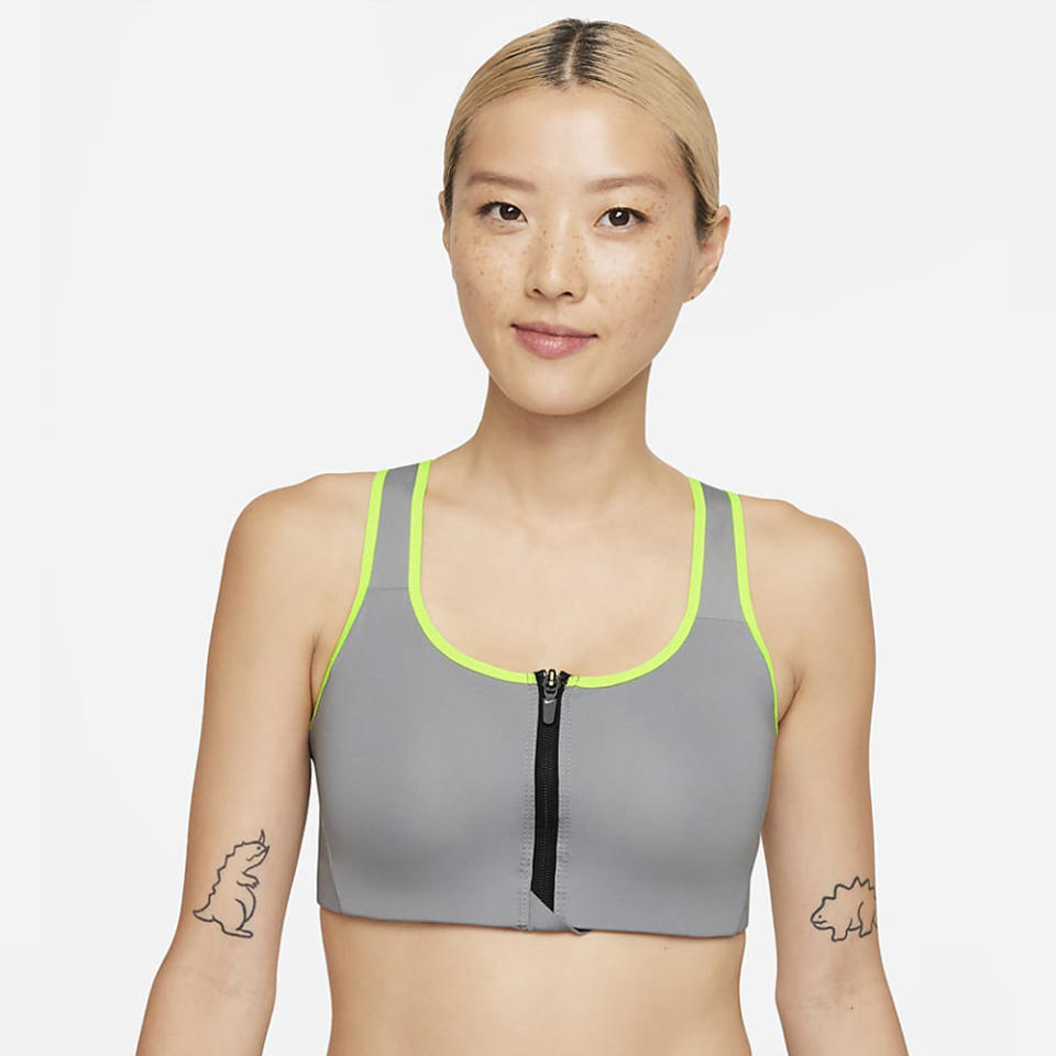 Nike Dri-Fit Shape High-Support Padded Zip-Front Sports Bra