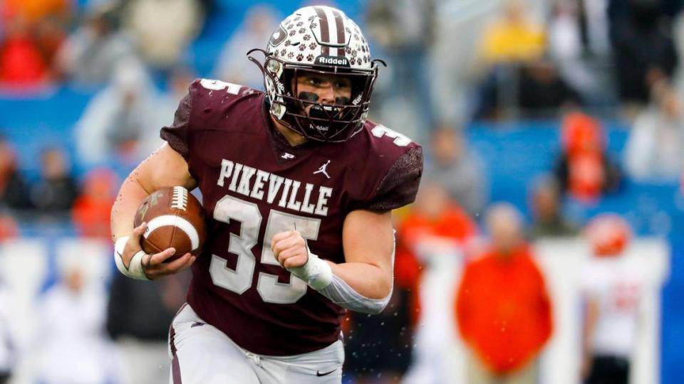 Pikeville’s Brenden Anthony was named MVP of the Class A state championship game at Kroger Field in Lexington on Friday after rushing for 237 yards and two touchdowns, passing for a TD and making eight solo tackles on defense, including a sack.