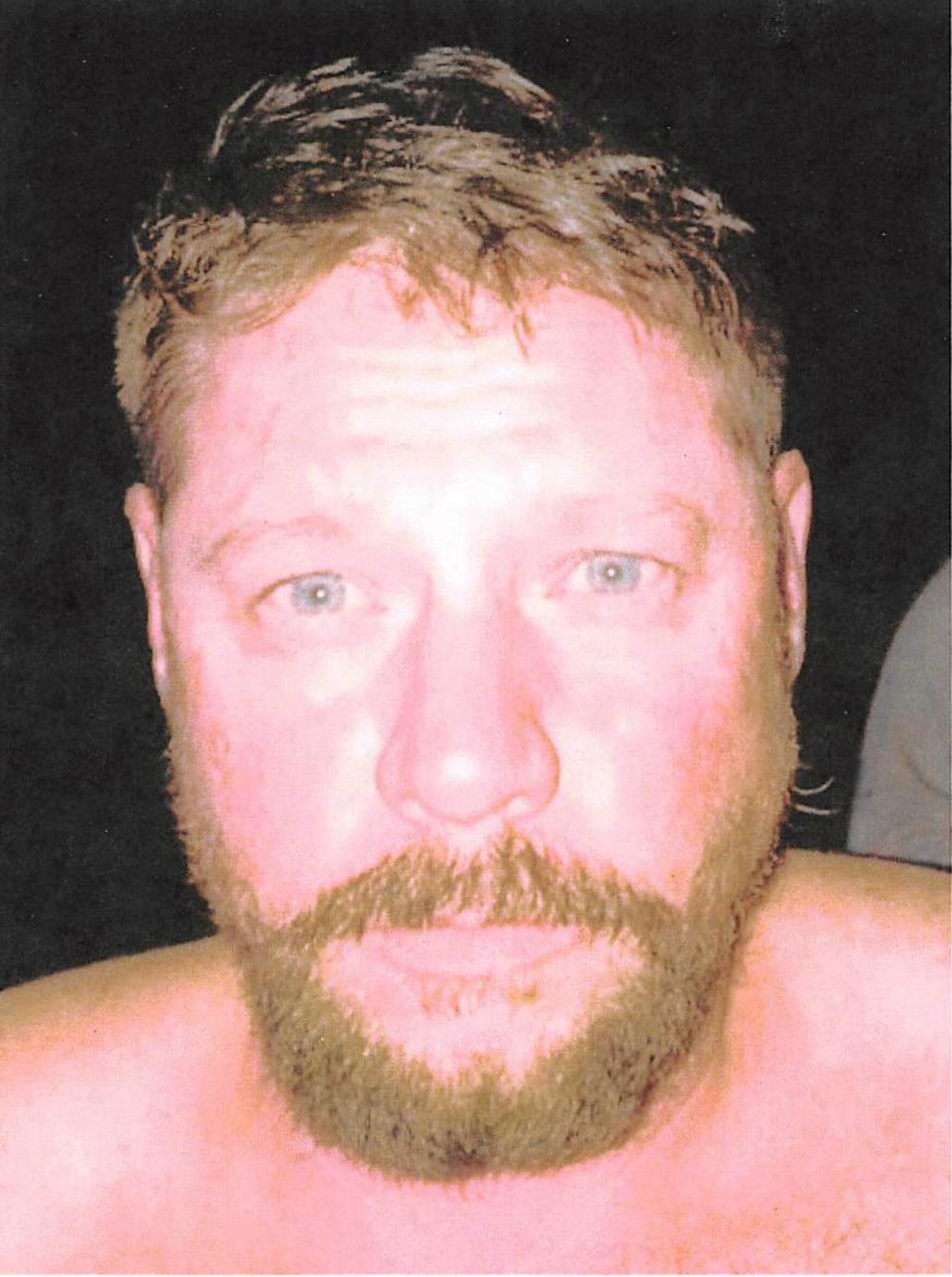 This photo taken by U.S. Marshals show Jacob Blair Scott after his capture at an RV park in Oklahoma on Wednesday, Jan. 29, 2020.