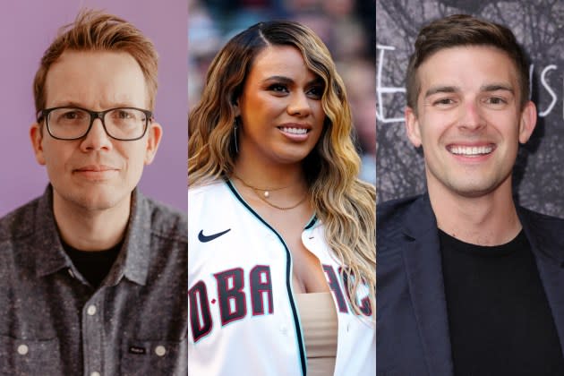 Hank Green; Dinah Jane; MatPat - Credit: VidCon*; Mary DeCicco/MLB Photos via Getty Images; Michael Loccisano/Getty Images