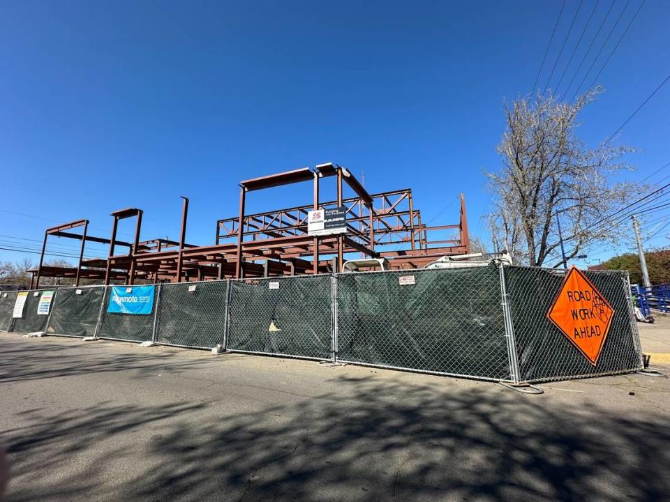 A new live entertainment venue is under construction at 1800 24th St. in midtown Sacramento on Wednesday, March 20, 2024. Channel 24 will open in early 2025 with music concerts.
