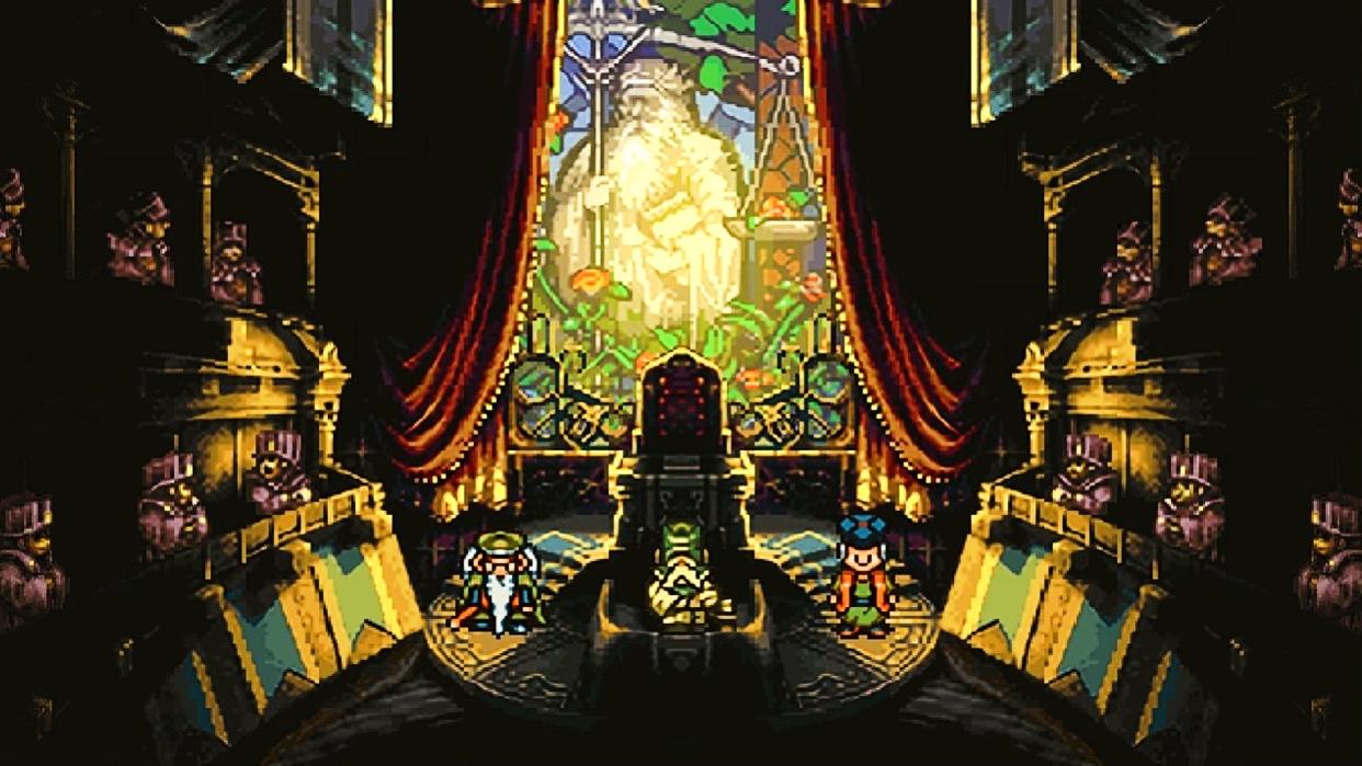  A meeting inside one of Chrono Cross' cathedrals. 