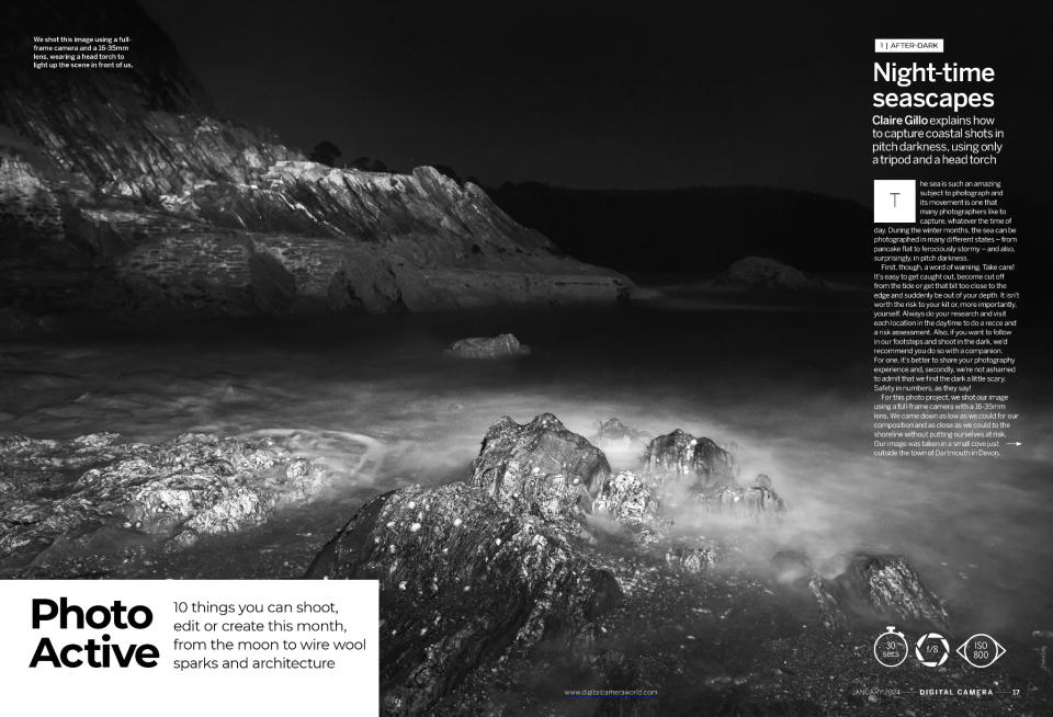 Opening spread of photo projects section in Digital Camera magazine issue 276