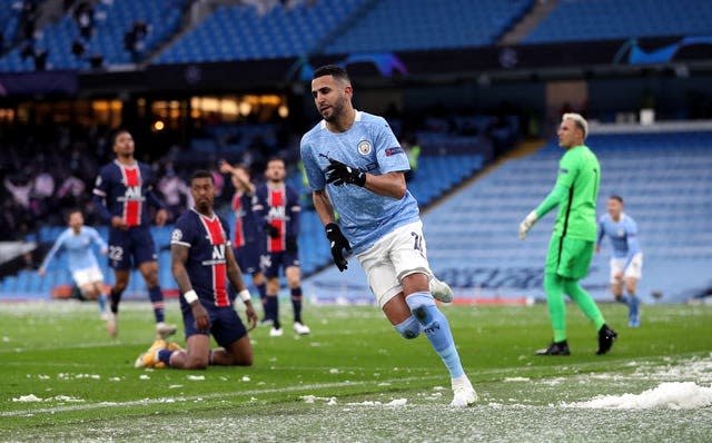 Riyad Mahrez scored both goals on a memorable night for City