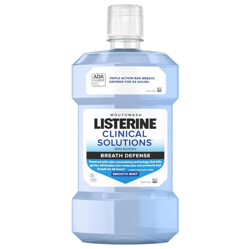 <p><a href="https://www.amazon.com/Listerine-Solutions-Mouthwash-Alcohol-Free-Triple-Action/dp/B0CN6J1PHH/ref=asc_df_B0CN6J1PHH/?tag=syn-yahoo-20&linkCode=df0&hvadid=692875362841&hvnetw=g&hvrand=2744512193015278725&hvdev=c&hvlocphy=9004338&hvtargid=pla-2281435179578&psc=1&mcid=f0a607d53f6530a581a173d820872609&hvocijid=2744512193015278725-B0CN6J1PHH-&hvexpln=73&gad_source=1&ascsubtag=%5Bartid%7C10054.a.61887221%5Bsrc%7Cyahoo-us" data-i13n="elm:affiliate_link;elmt:premonetized" rel="sponsored" target="_blank" data-ylk="slk:Shop Now;elm:affiliate_link;elmt:premonetized;itc:0;sec:content-canvas" class="link rapid-noclick-resp rapid-with-clickid etailiffa-link">Shop Now</a></p> <p>Clinical Solutions Mouthwash</p> <p>amazon.com</p> <p>$8.87</p>