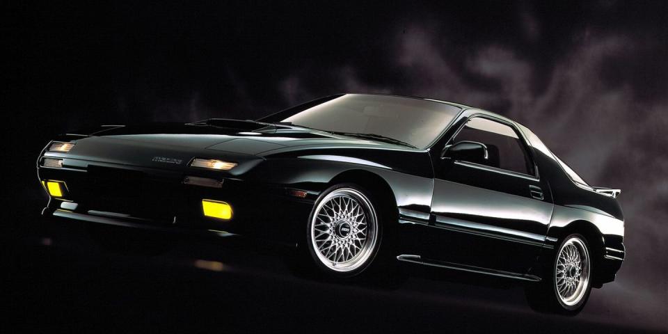 <p>You won't find the gorgeous third-generation twin-turbo RX-7 for under $5000. You'd struggle to find one for under $10,000, but you can get naturally aspirated versions of the first two generations for under $5000. Its rotary engine can be tricky to maintain, but it's so cool, you might not care. <a href="https://www.ebay.com/itm/1983-Mazda-RX-7-AUTO-CLEAN-RUNS-GREAT-ROTARY/273997349181?hash=item3fcb83c13d:g:tpMAAOSw7nJdcqSK" rel="nofollow noopener" target="_blank" data-ylk="slk:Here's a first-gen car;elm:context_link;itc:0;sec:content-canvas" class="link ">Here's a first-gen car</a> for sale for just $3500.</p>