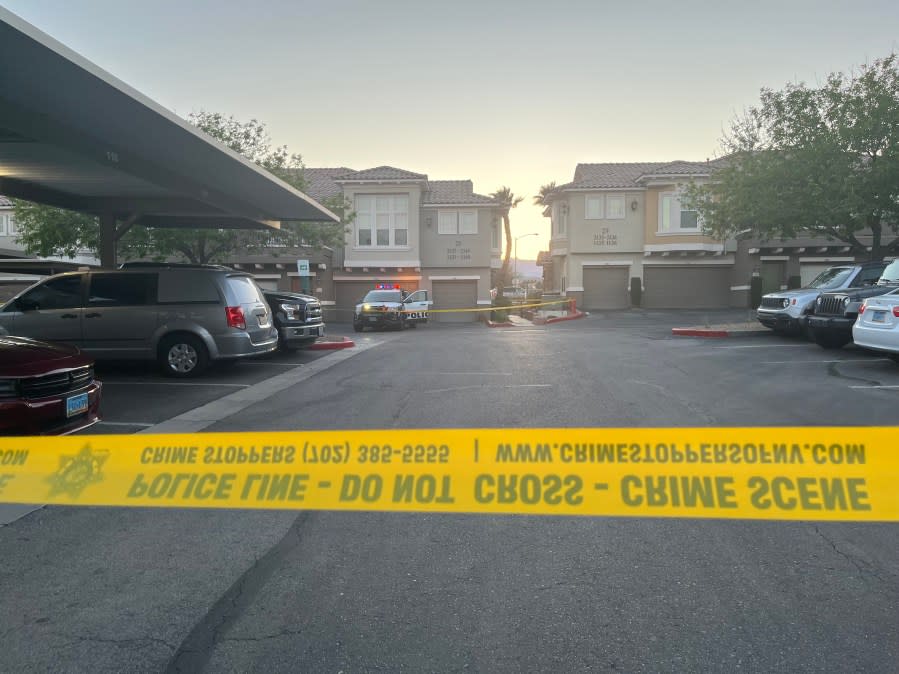 <em>A woman was arrested after what police described as a “random” shooting that left one man dead at an apartment complex in the west valley. (KLAS)</em>