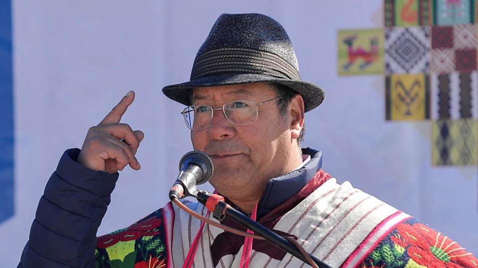 El presidente de Bolivia en un evento en julio.